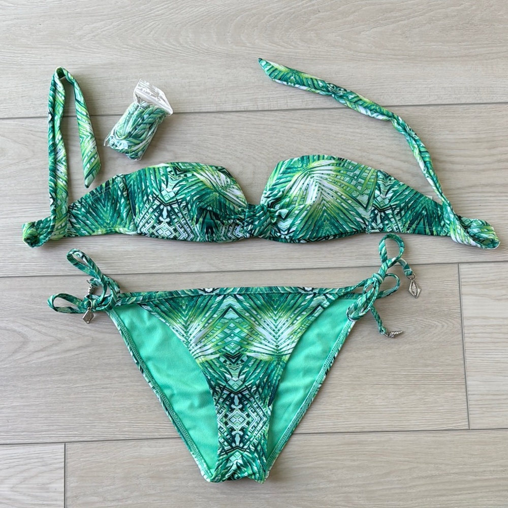 Tropical Green Bikini Set